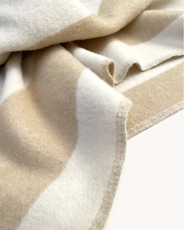 Maison Deux Blanket ROUGH STRIPE Sand - VICI Brands